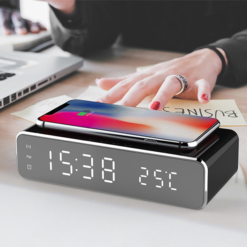 Digital Alarm Clock with Wireless Charger