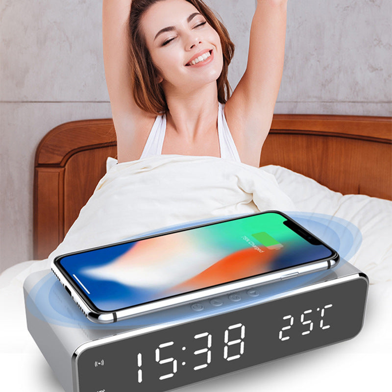 Digital Alarm Clock with Wireless Charger