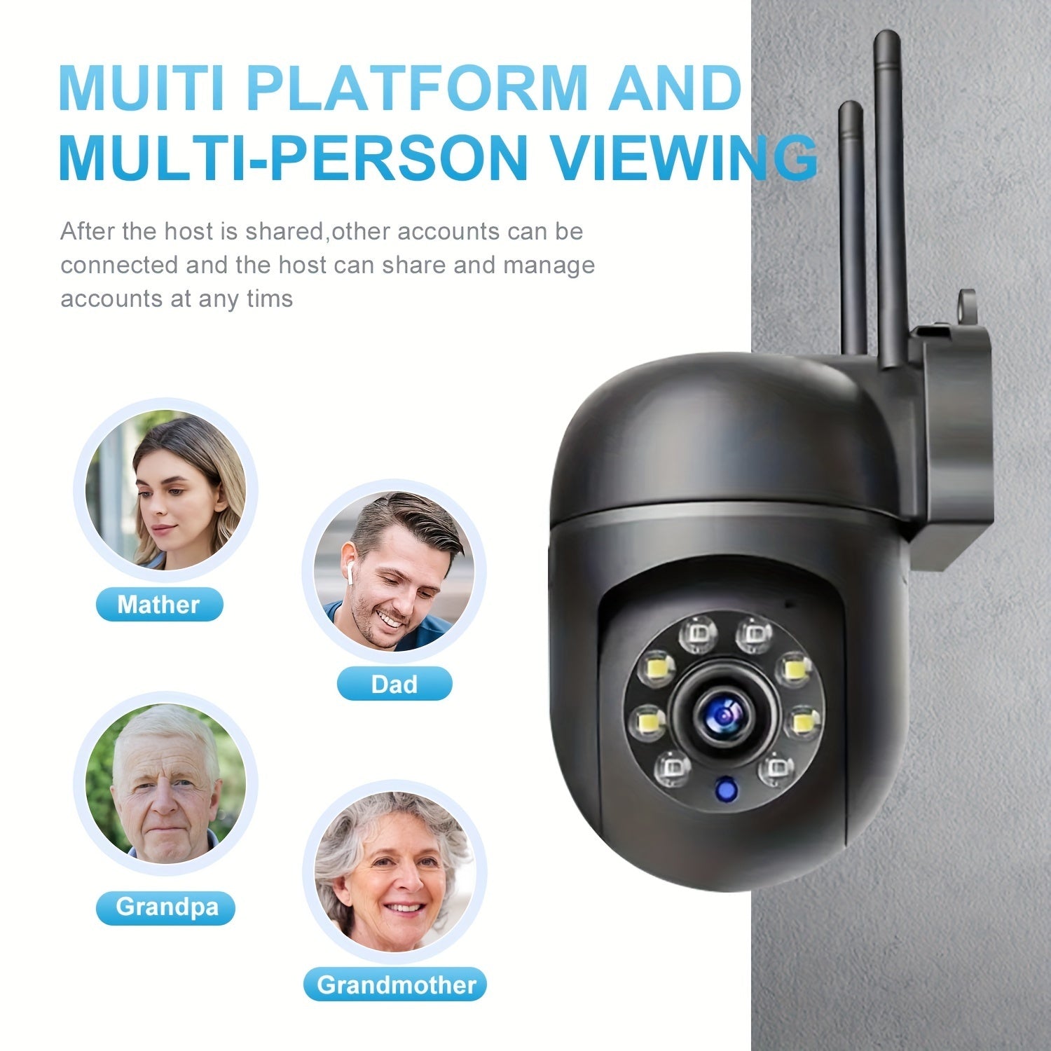 Smart Security Camera (Wireless, Night Vision)