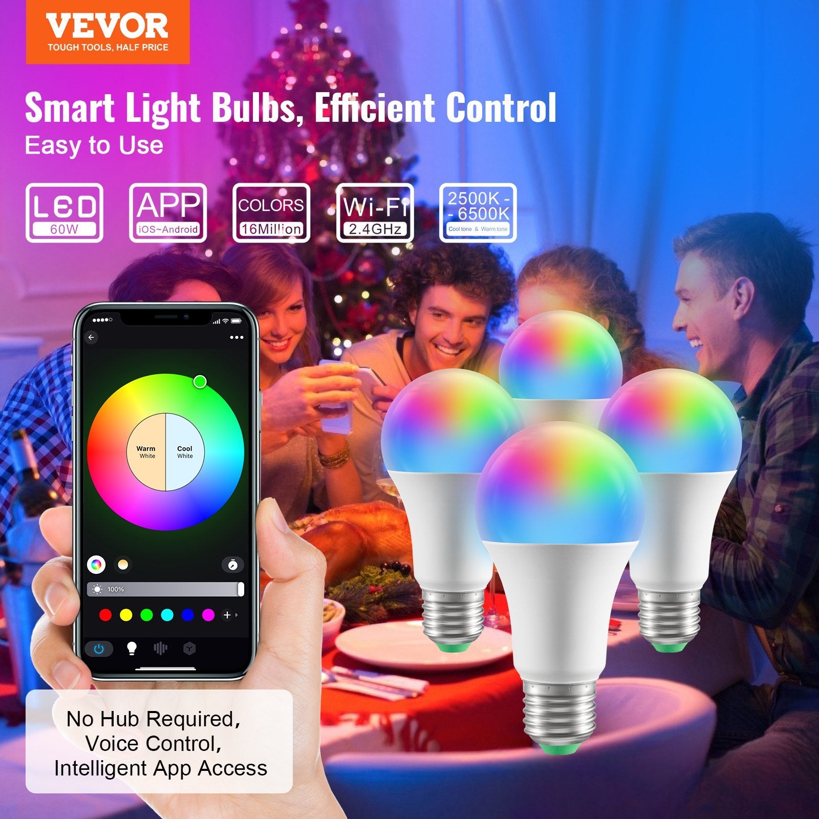 Smart LED Light Bulbs (Color Changing)