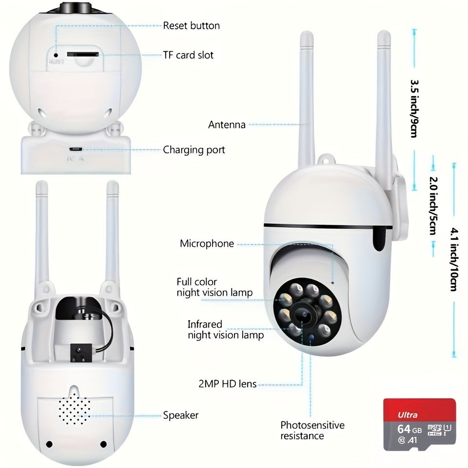 Smart Security Camera (Wireless, Night Vision)